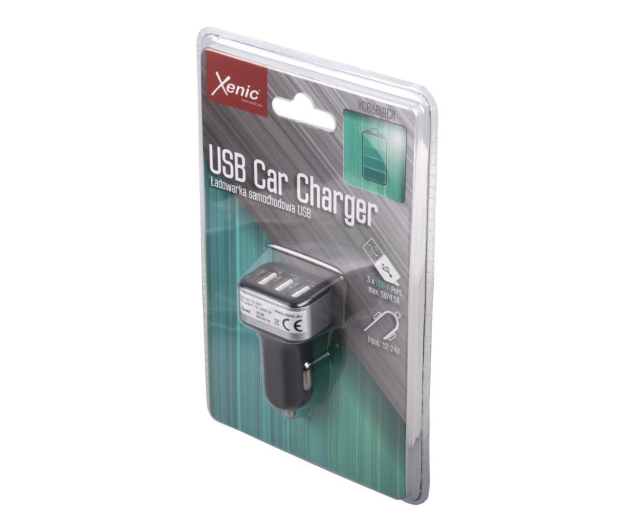 XENIC ŁADOWARKA SAMOCHODOWA XENIC 3xUSB 4.1A Czarna # - 1439589 - zdjęcie 3